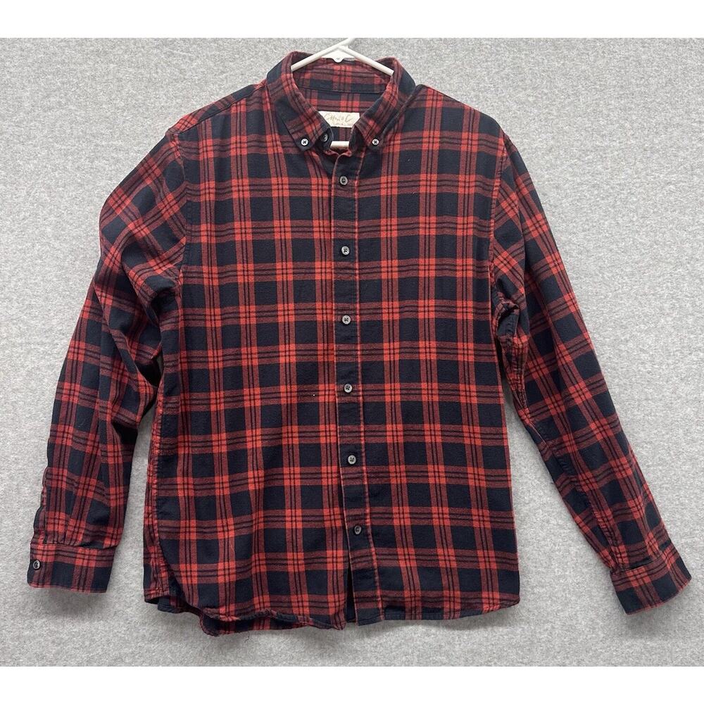 Cotton On Flannel Shirt Mens Size Medium Button Up Long Sleeve Plaid Comfy